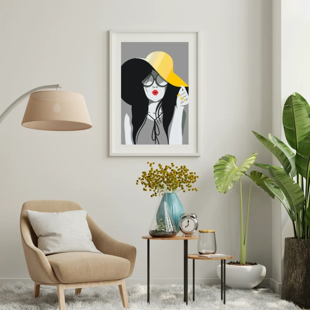 Pintar por números La dama del sombrero amarillo – foto 3
