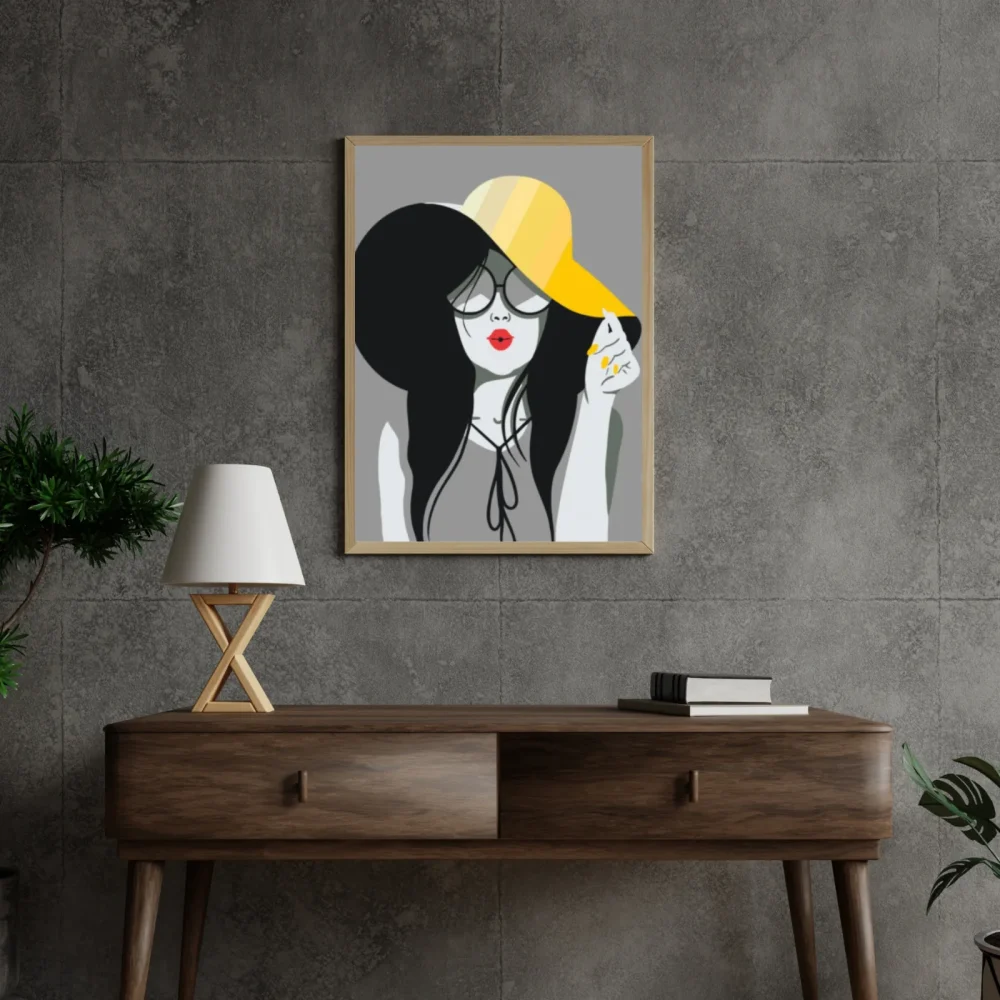 Pintar por números La dama del sombrero amarillo – foto 4