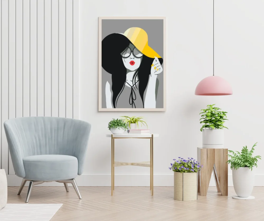 Pintar por números La dama del sombrero amarillo – foto 5