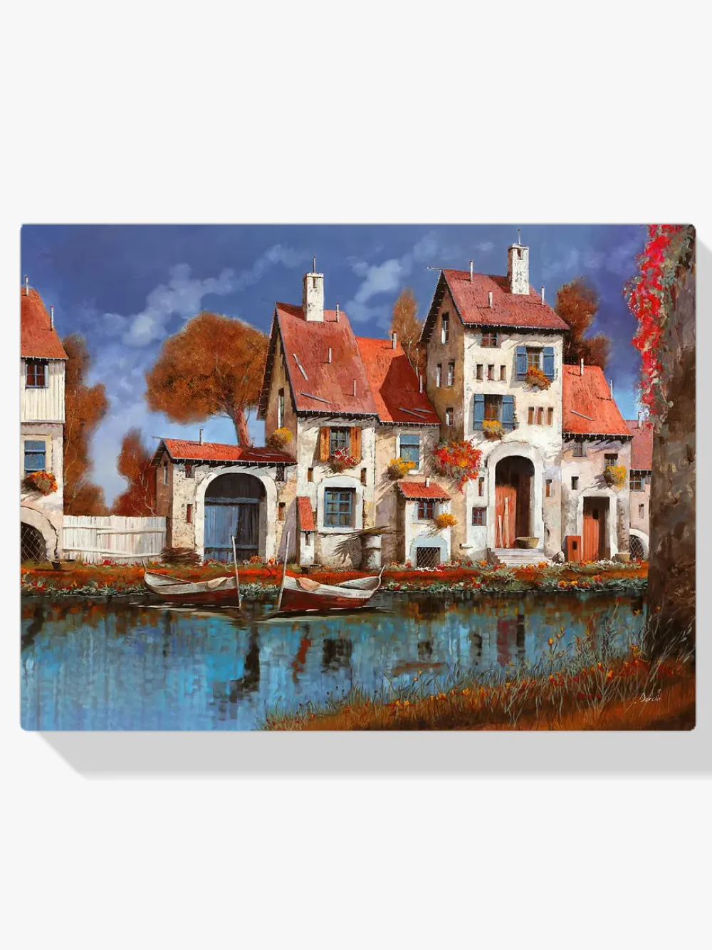 Pintar por números La granja junto al lago