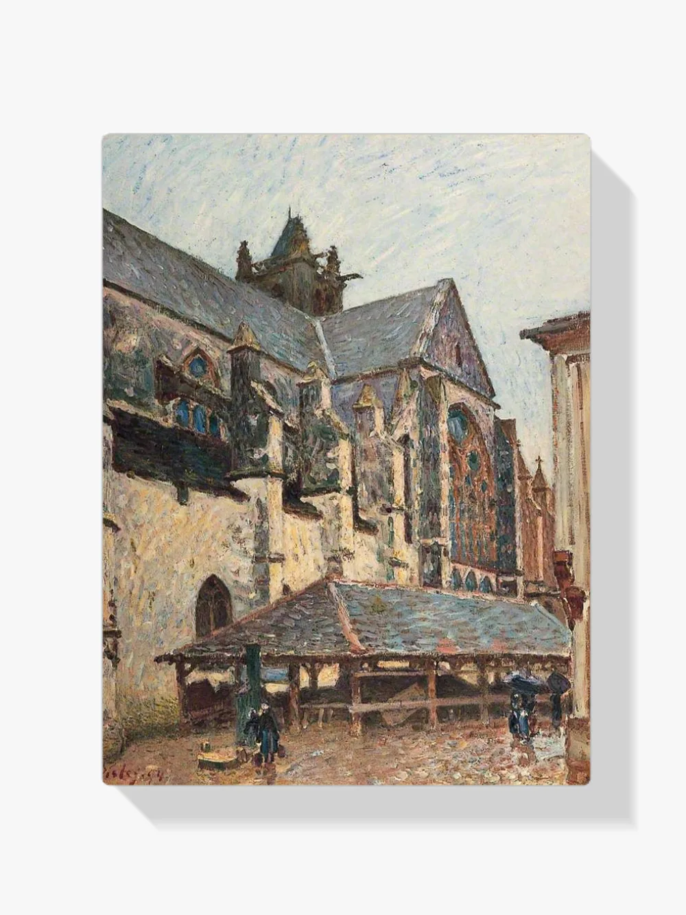 Pintar por números La iglesia de Moret bajo la lluvia