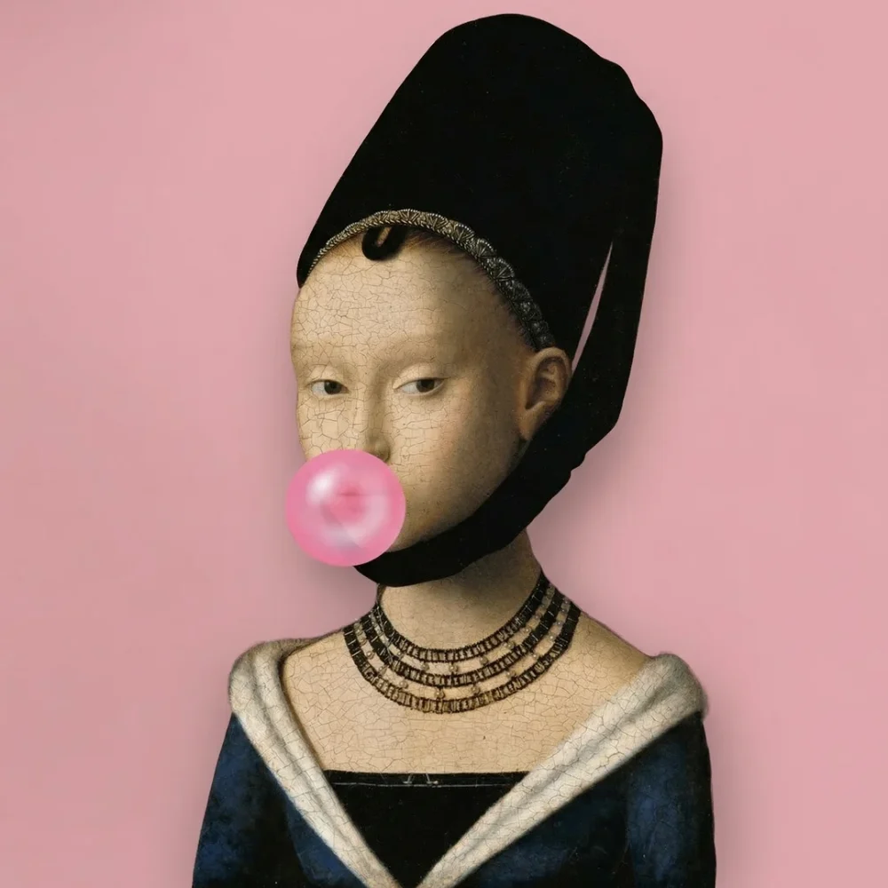 Pintar por números La joven de la pompa de chicle – foto 2