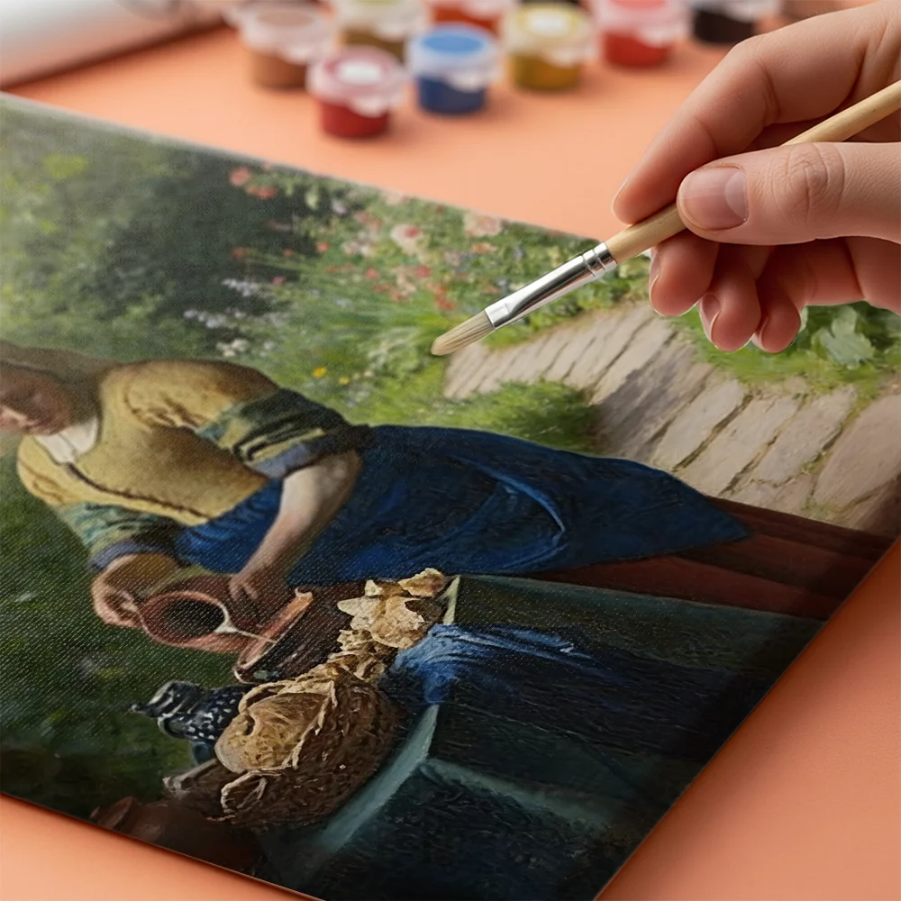 Pintar por números La lechera en el jardín – foto 4