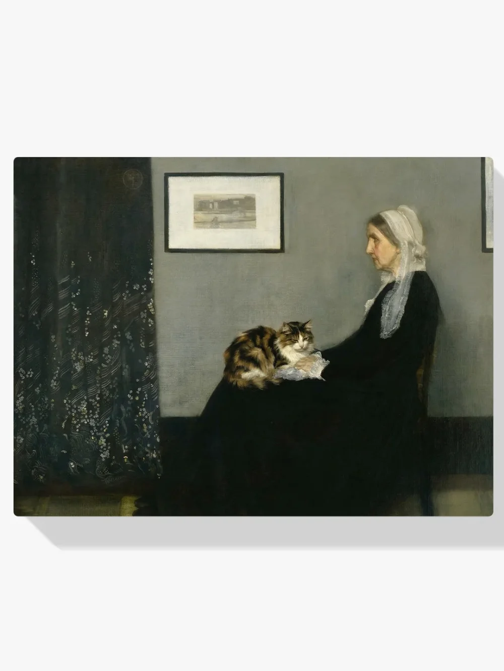 Pintar por números La madre de Whistler con gato