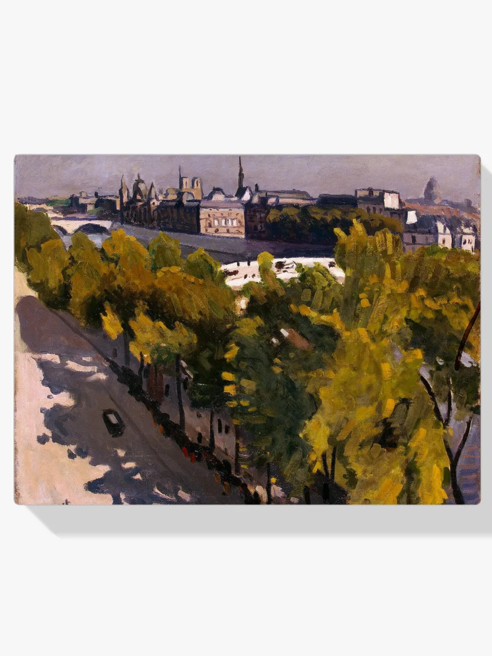 Pintar por números La orilla del Louvre y el Pont Neuf