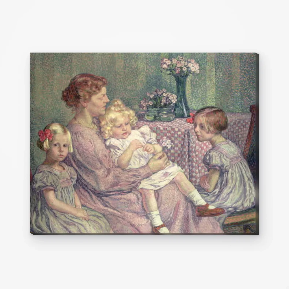 Pintar por Números - La señora Van de Velde y sus hijos