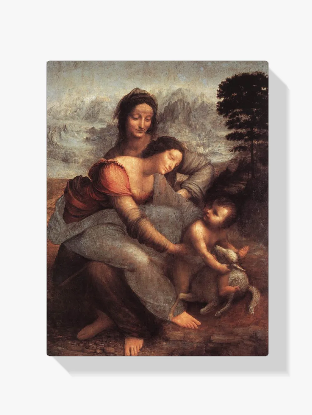 Pintar por números La Virgen y el Niño con santa Ana