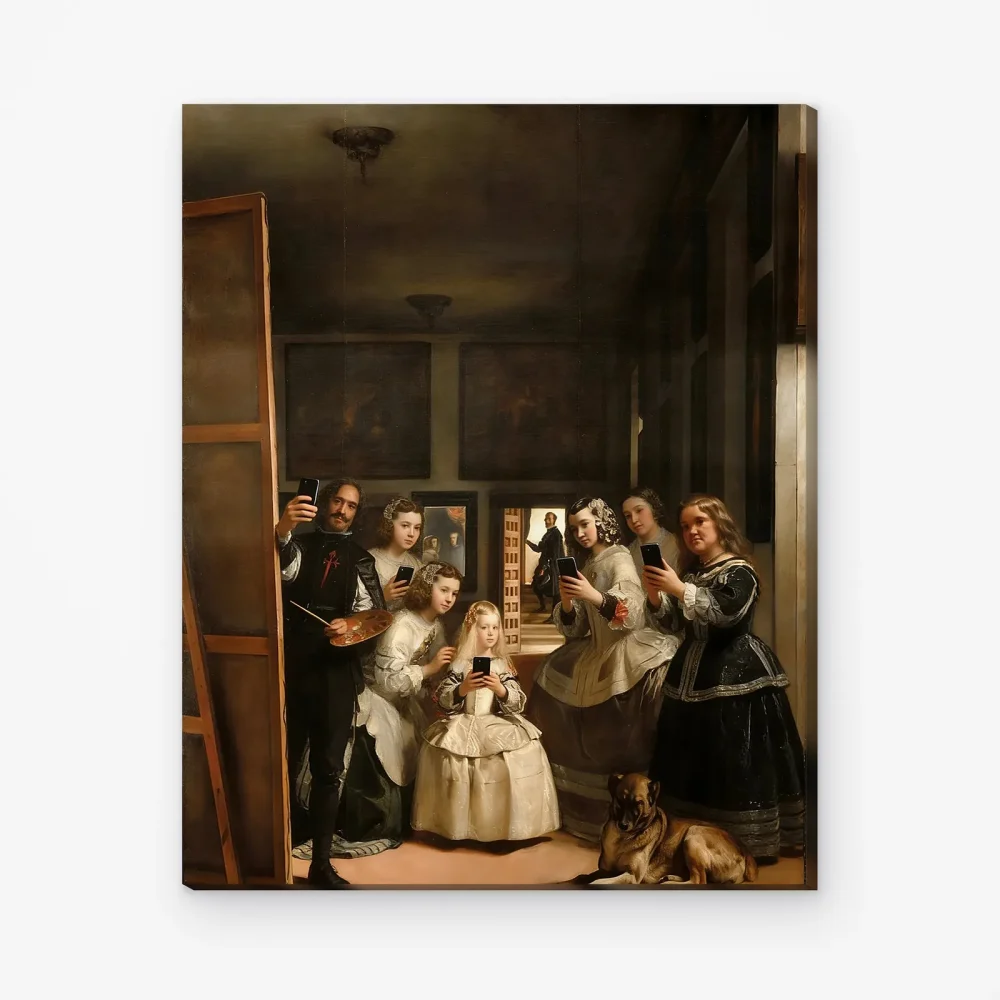 Pintar por Números - Las meninas con sus móviles