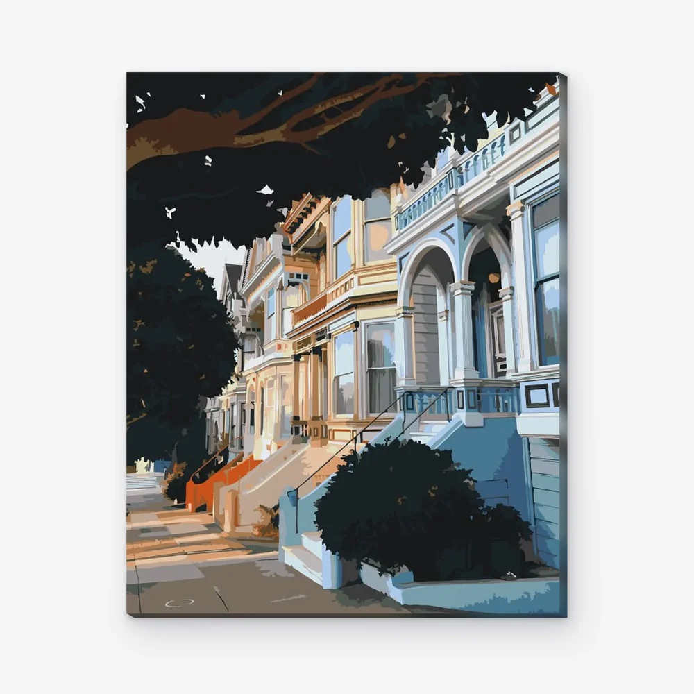 Pintar por Números - Las Painted Ladies de San Francisco