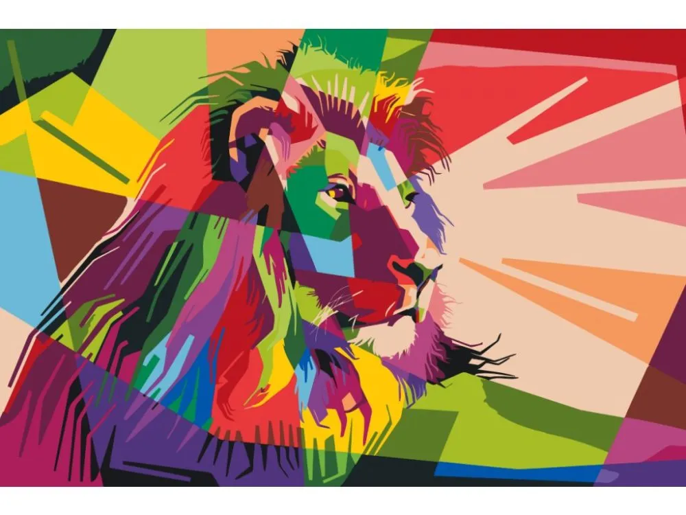Pintar por números León de colores 2 – foto 2
