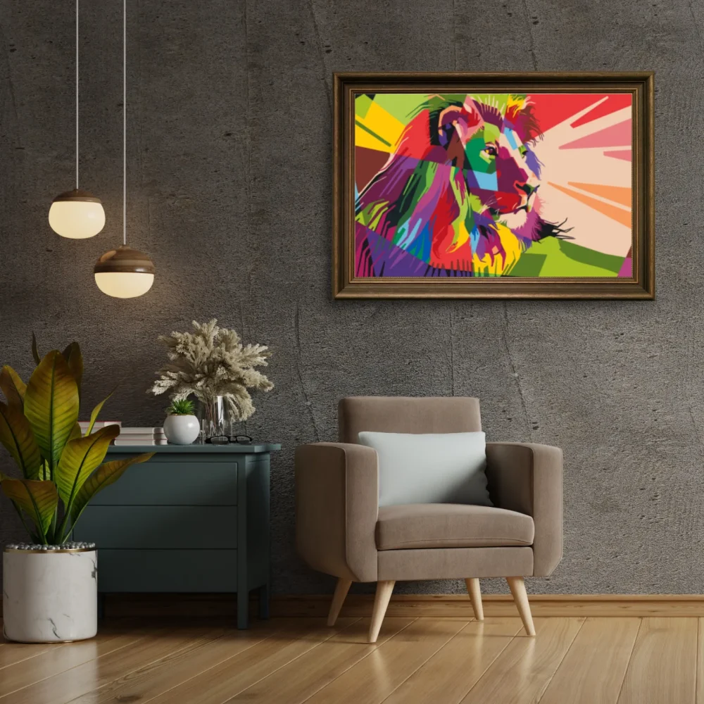 Pintar por números León de colores 2 – foto 3