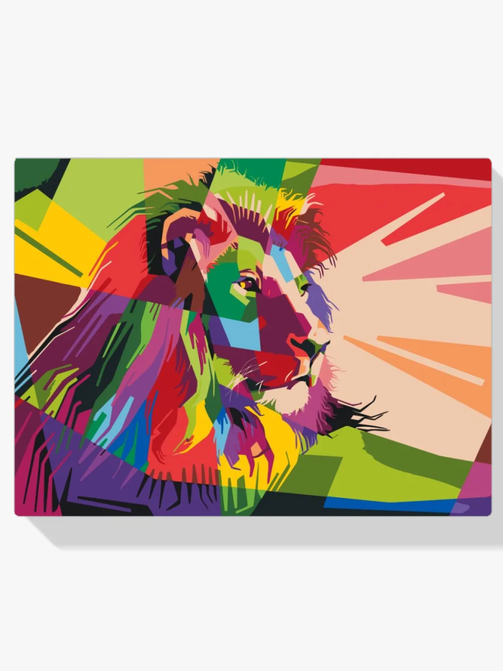 Pintar por números León de colores 2