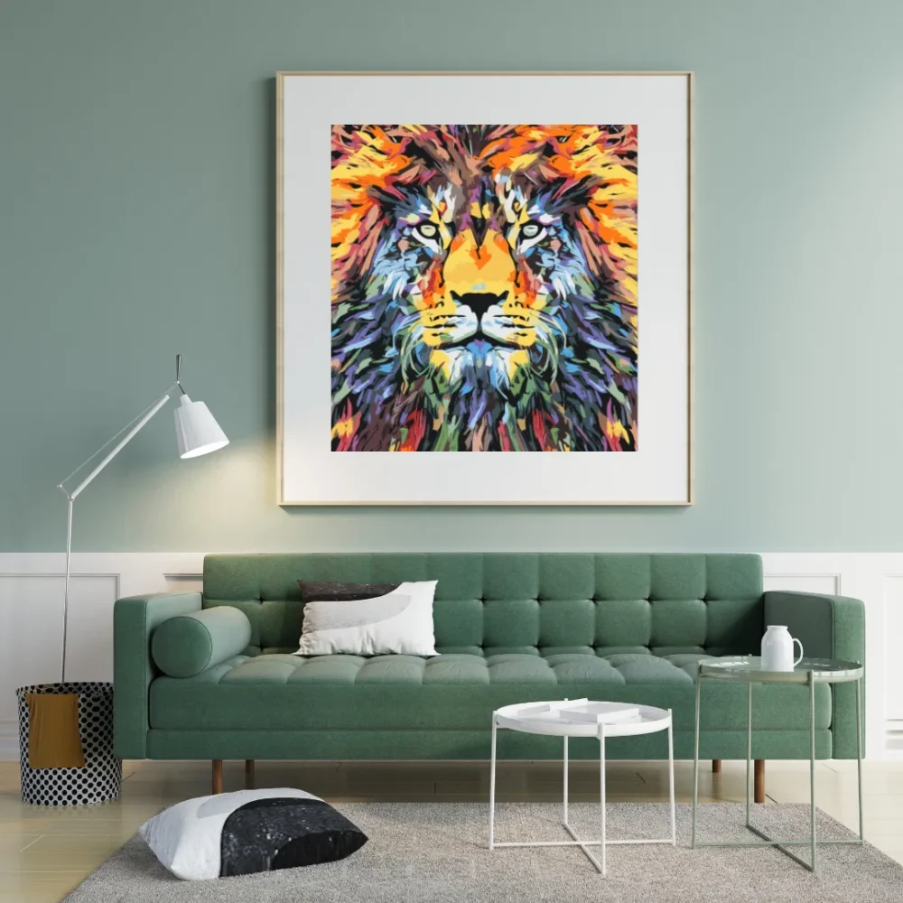 Pintar por números León de colores - Abstracto – foto 4