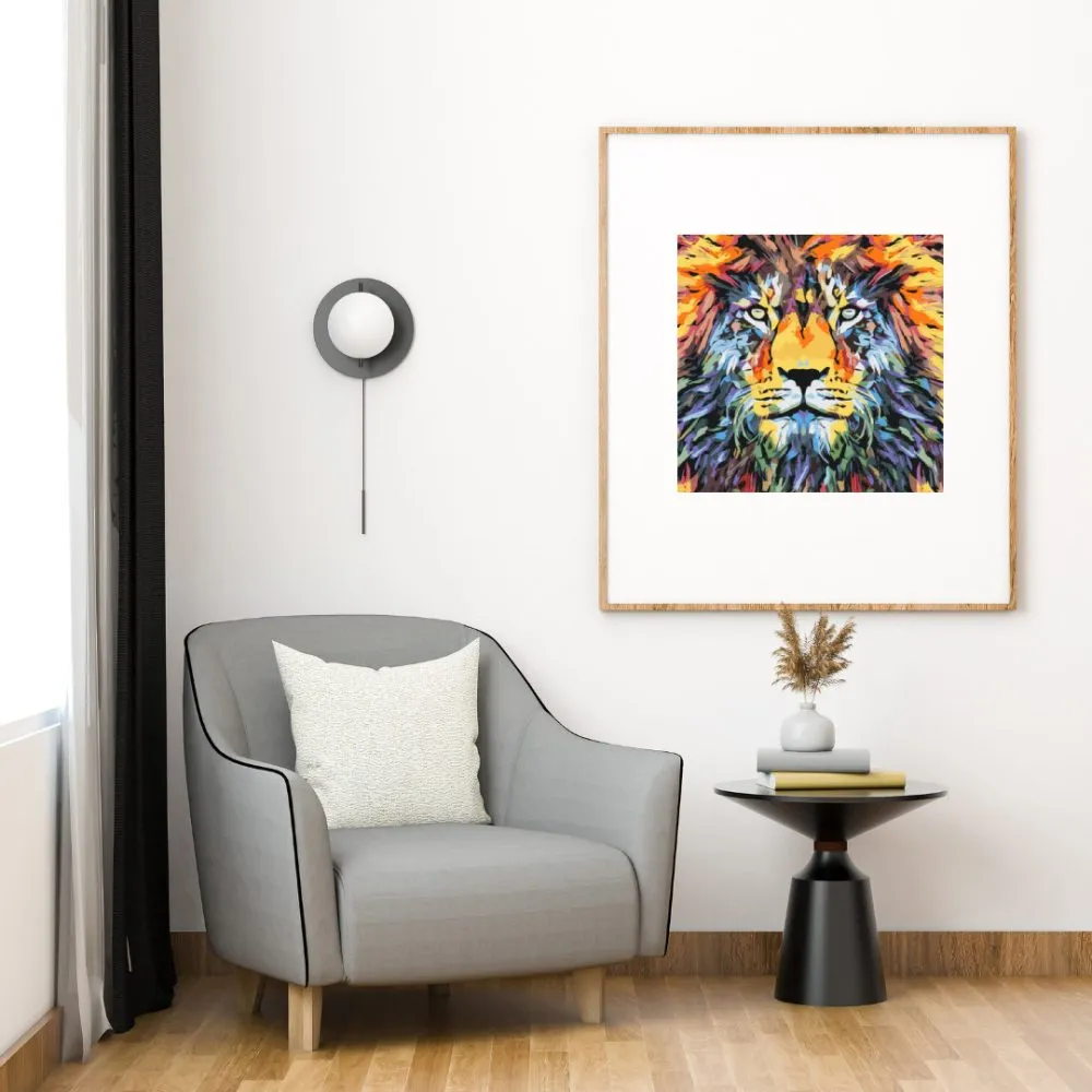 Pintar por números León de colores - Abstracto – foto 5