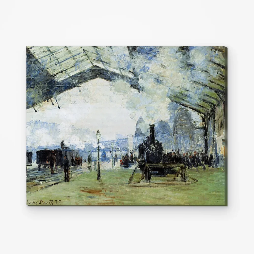 Pintar por Números - Llegada del tren de Normandía, estación Saint-Lazare