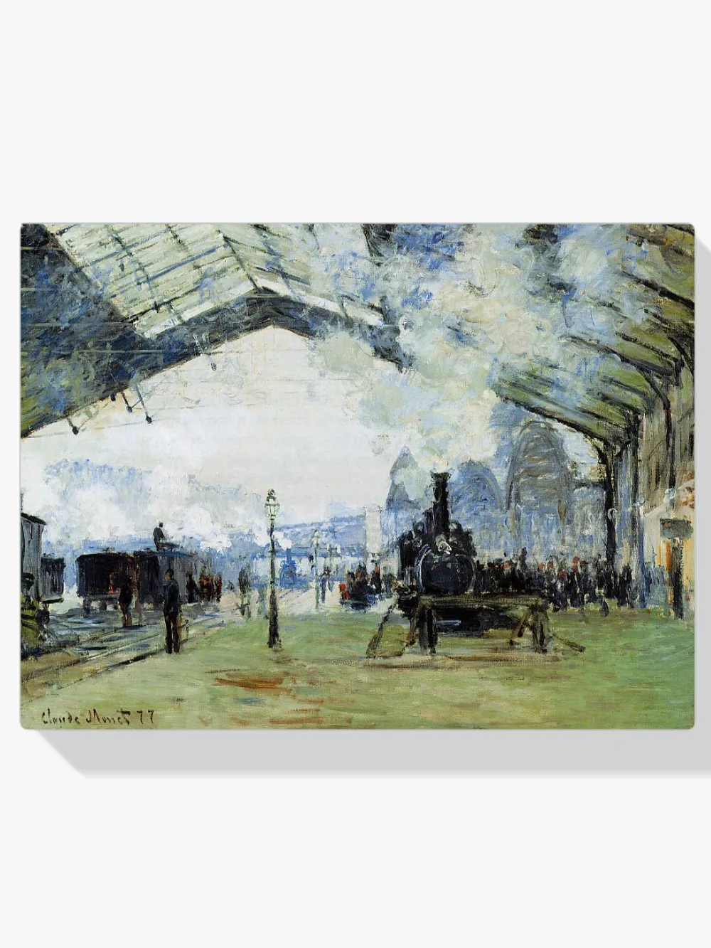 Pintar por números Llegada del tren de Normandía, estación Saint-Lazare