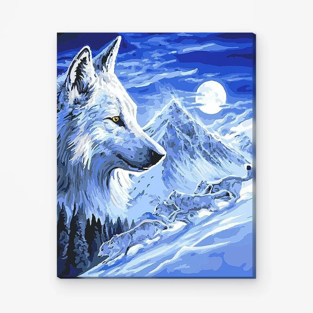 Pintar por Números - Lobos de invierno