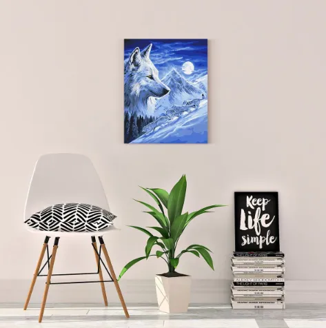 Pintar por números Lobos de invierno – foto 3