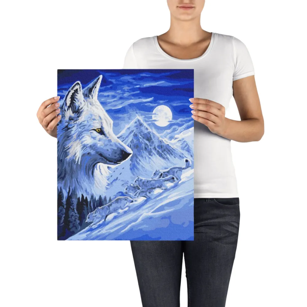 Pintar por números Lobos de invierno – foto 4