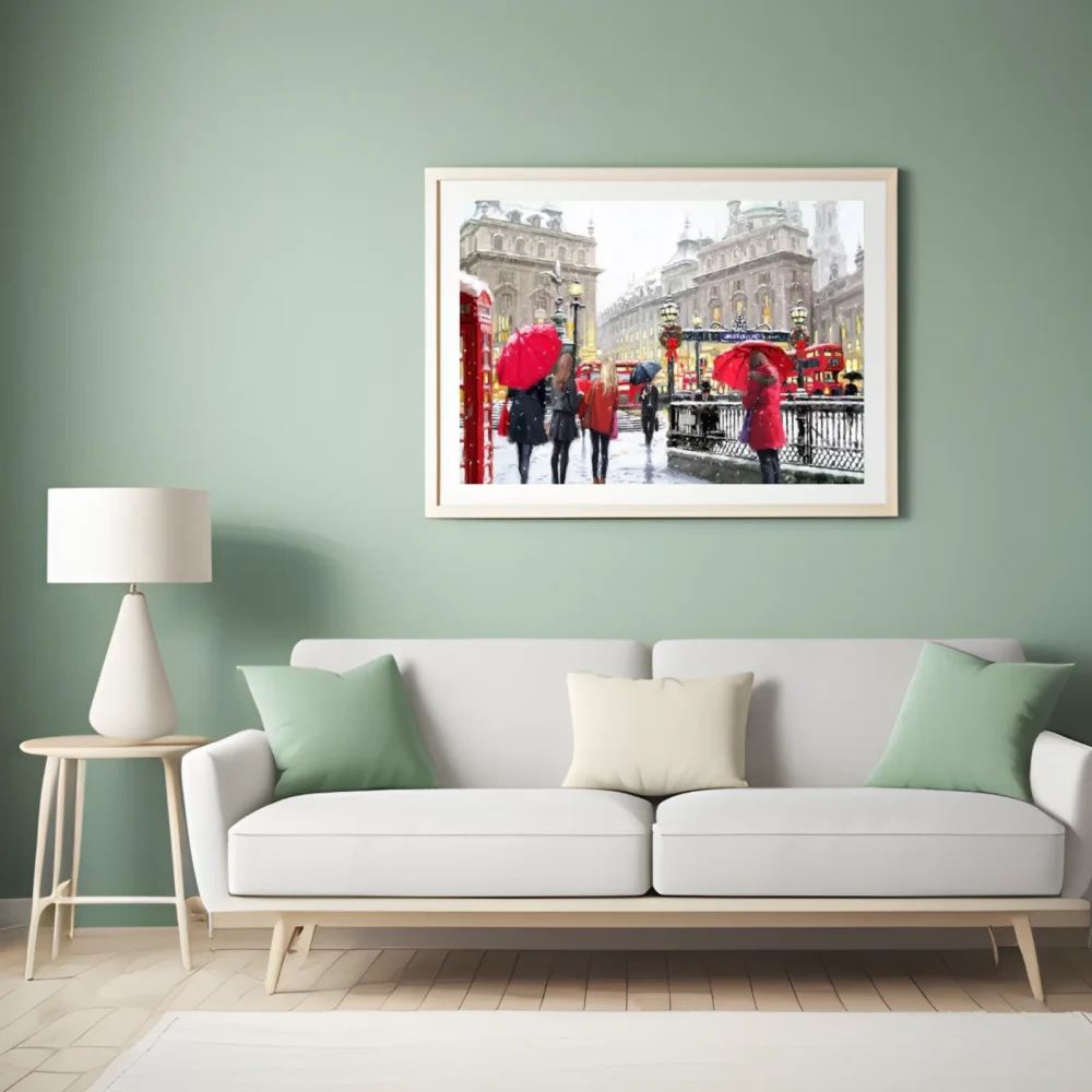 Pintar por números Londres bajo la nieve – foto 4