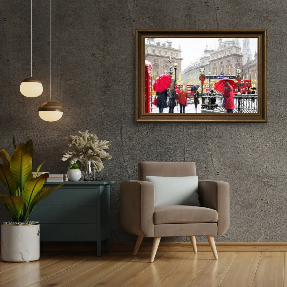 Pintar por números Londres bajo la nieve – foto 5