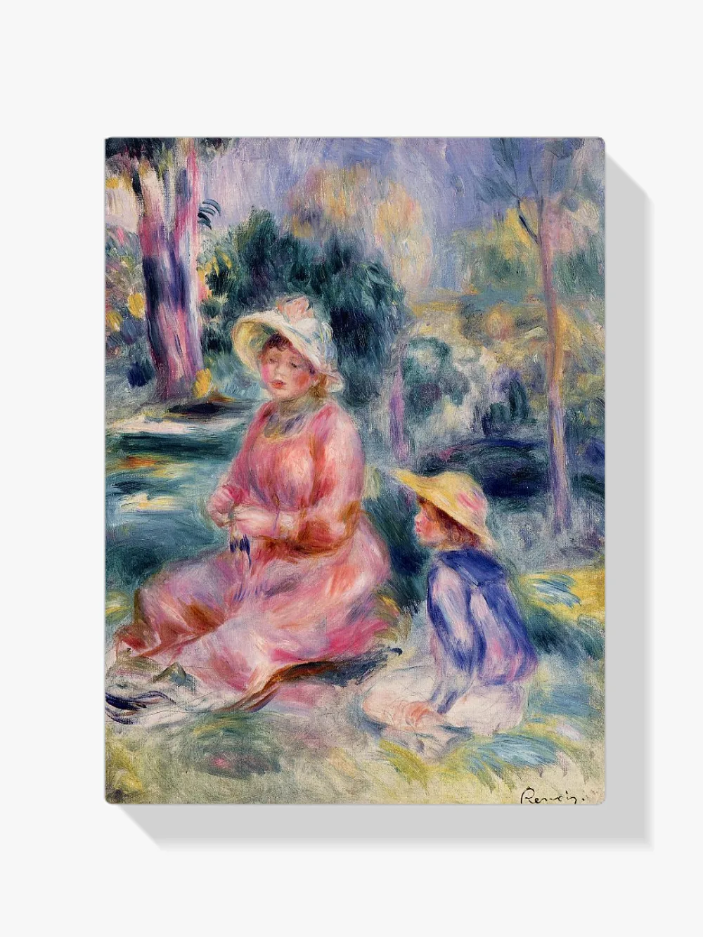 Pintar por números Madame Renoir y su hijo Pierre