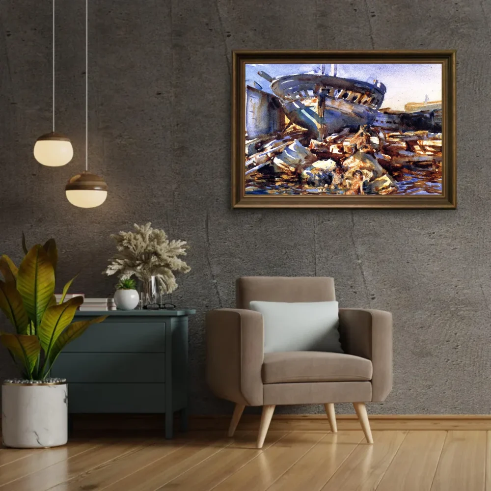 Pintar por números Madera y restos de naufragio – foto 2