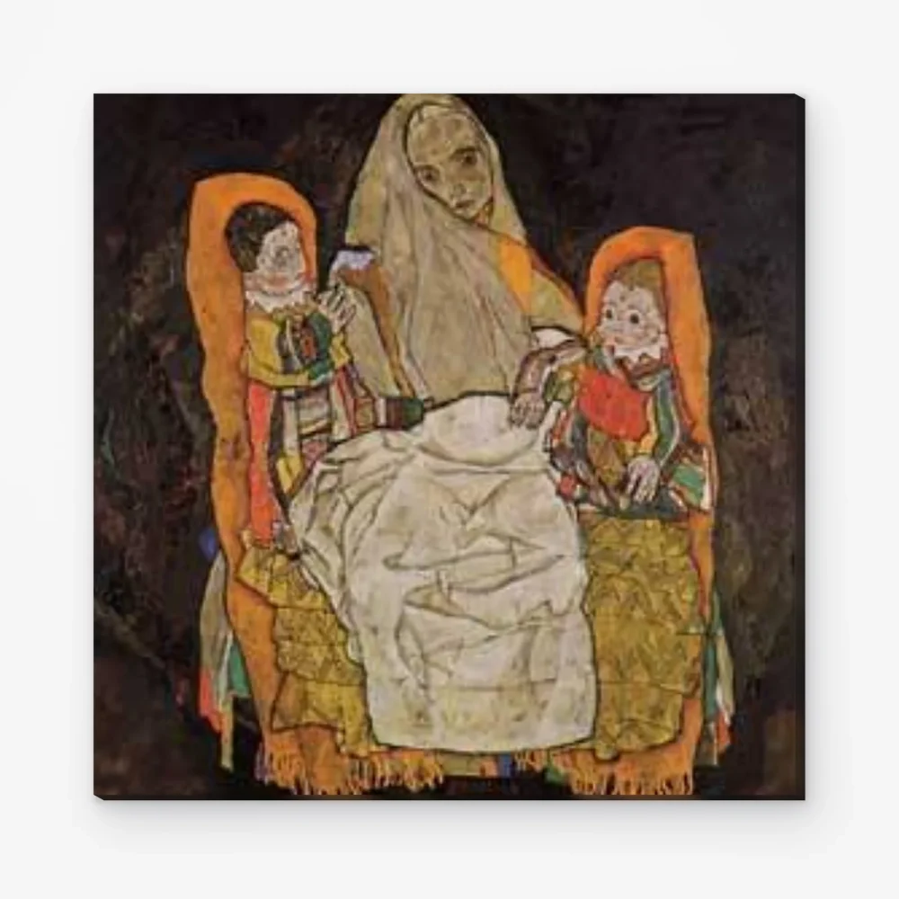 Pintar por Números - Madre con dos niños