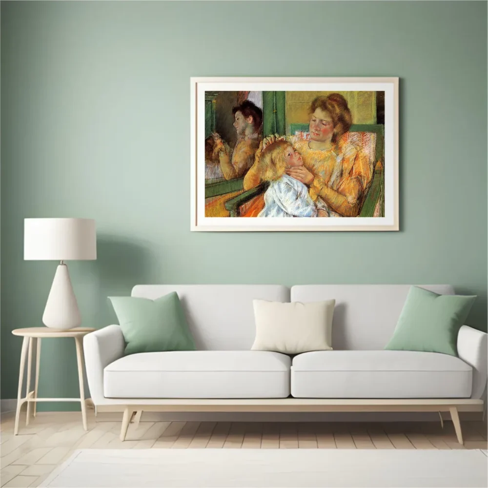 Pintar por números Madre peinando a su hija – foto 4