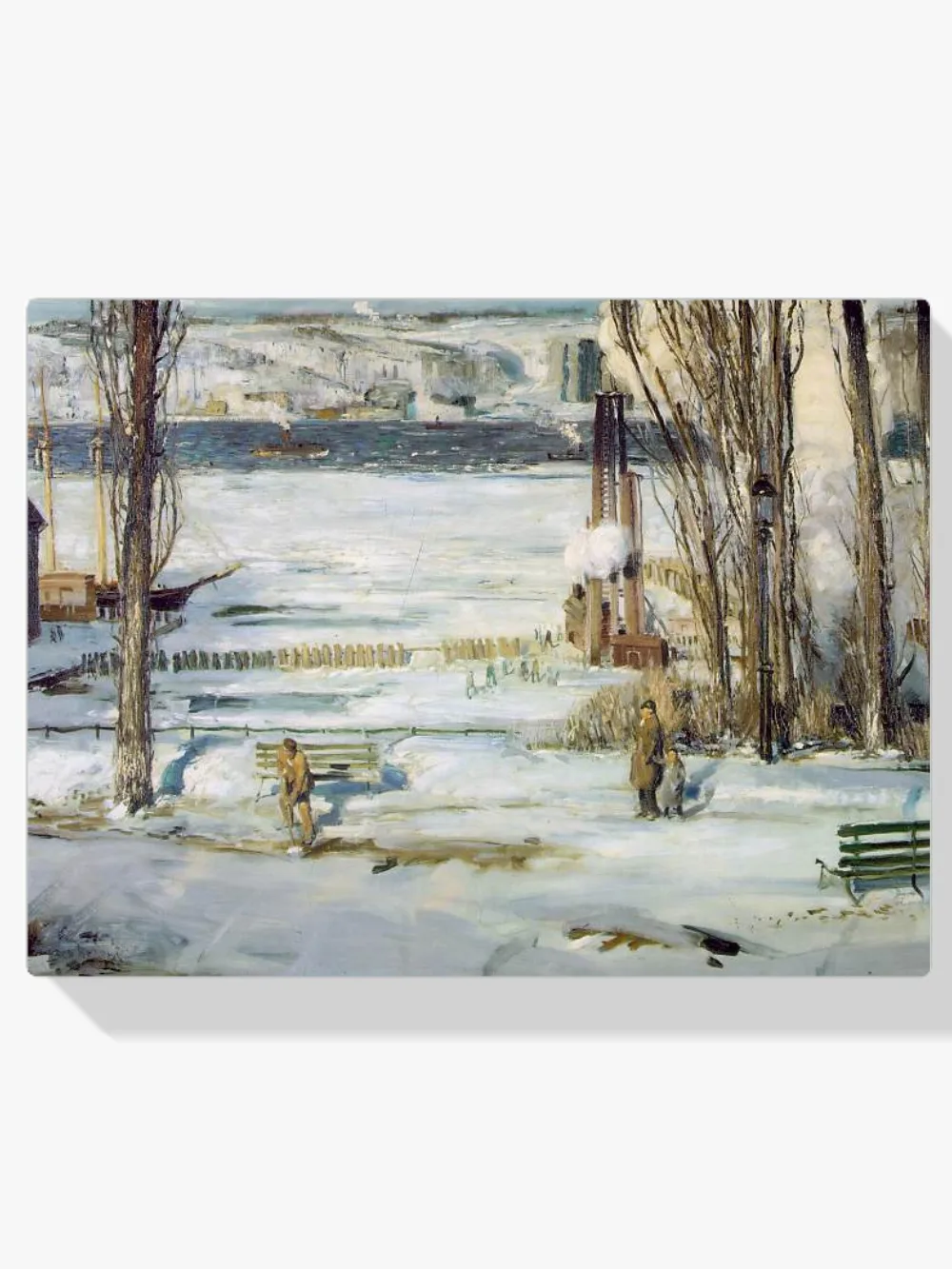 Pintar por números Mañana de nieve en el río Hudson