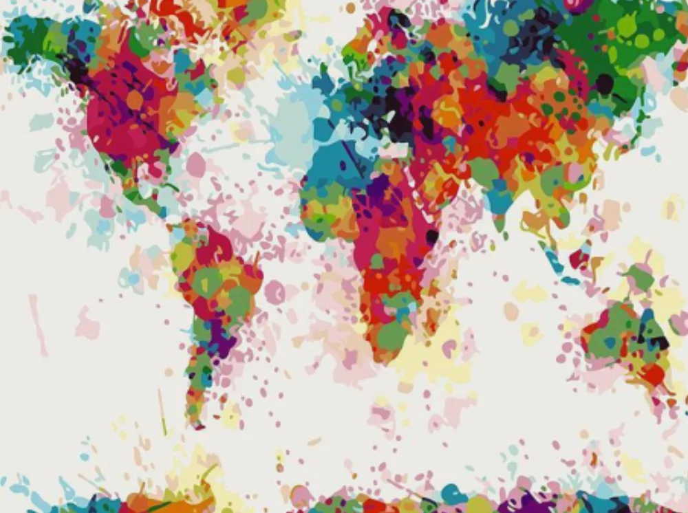 Pintar por números Mapamundi de colores – foto 2