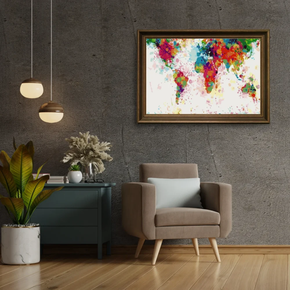 Pintar por números Mapamundi de colores – foto 3