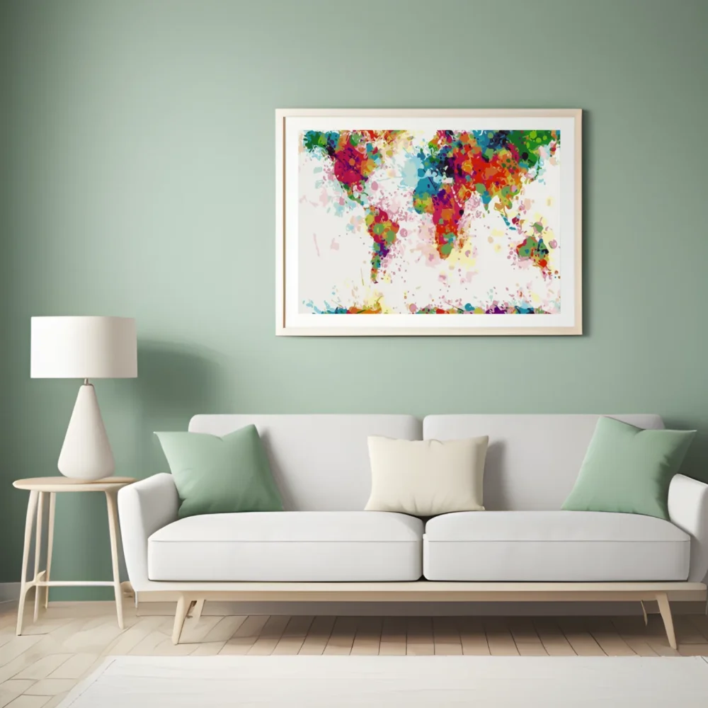 Pintar por números Mapamundi de colores – foto 5