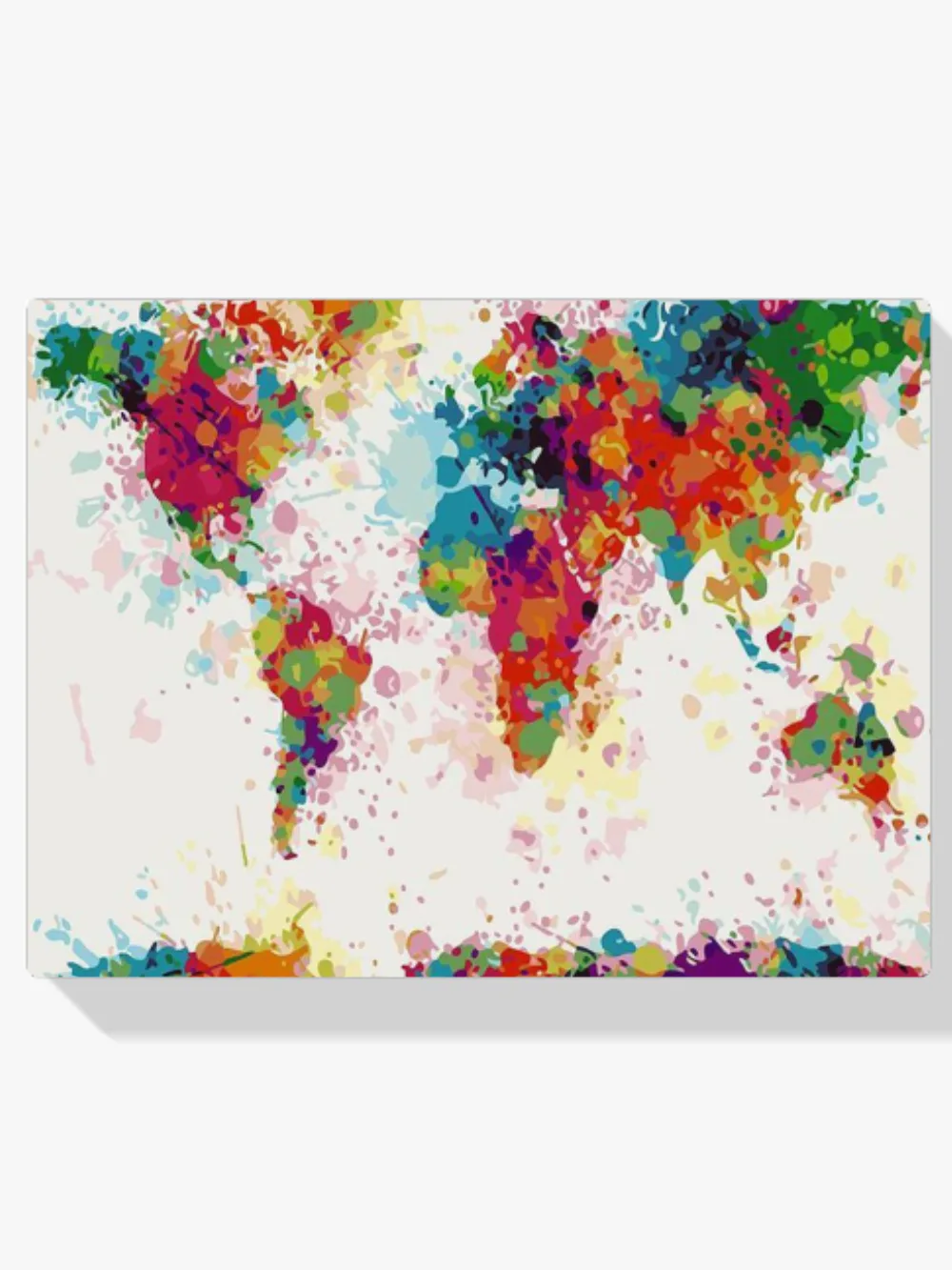 Pintar por números Mapamundi de colores
