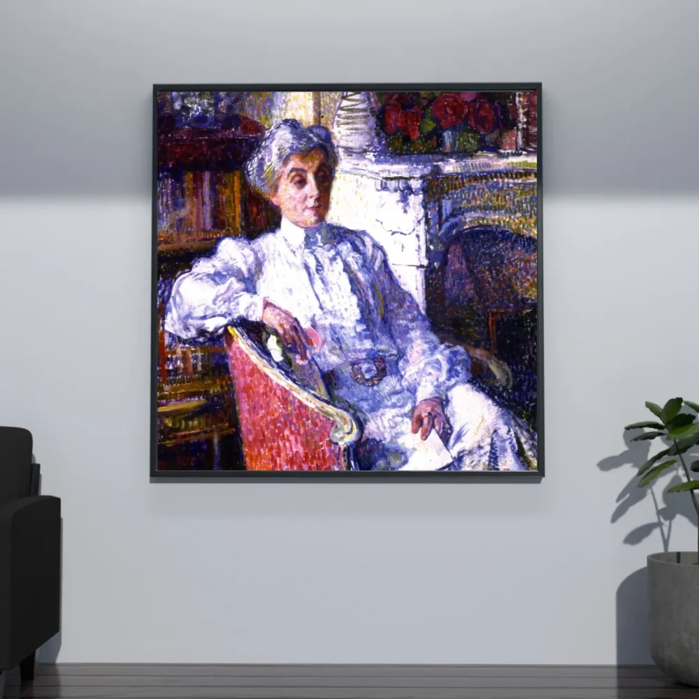 Pintar por números Maria van Rysselberghe junto al fuego – foto 4