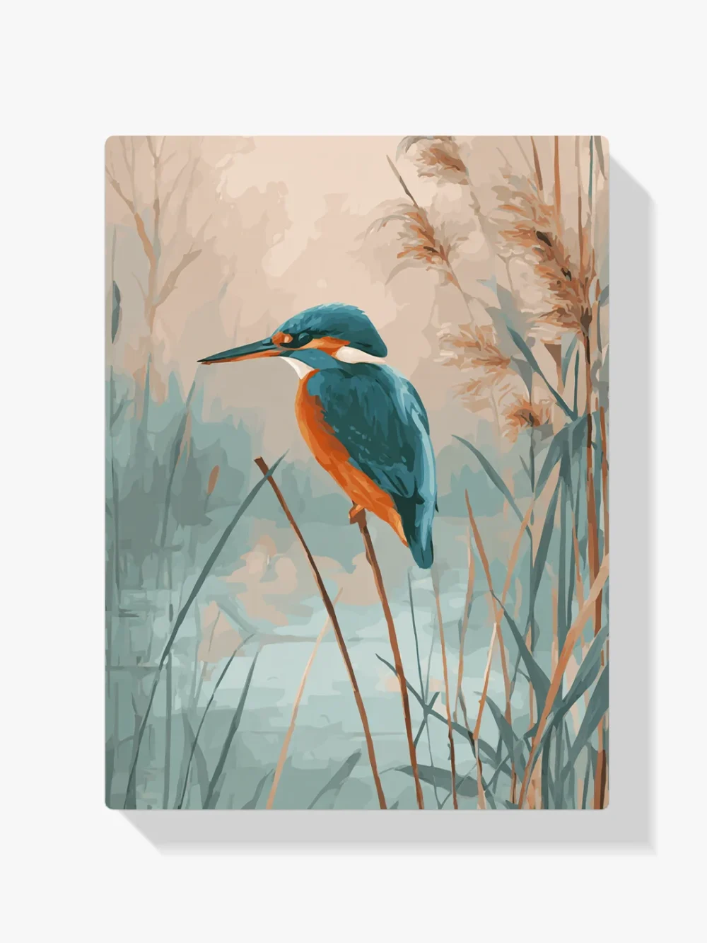 Pintar por números Martín pescador al amanecer - Aves
