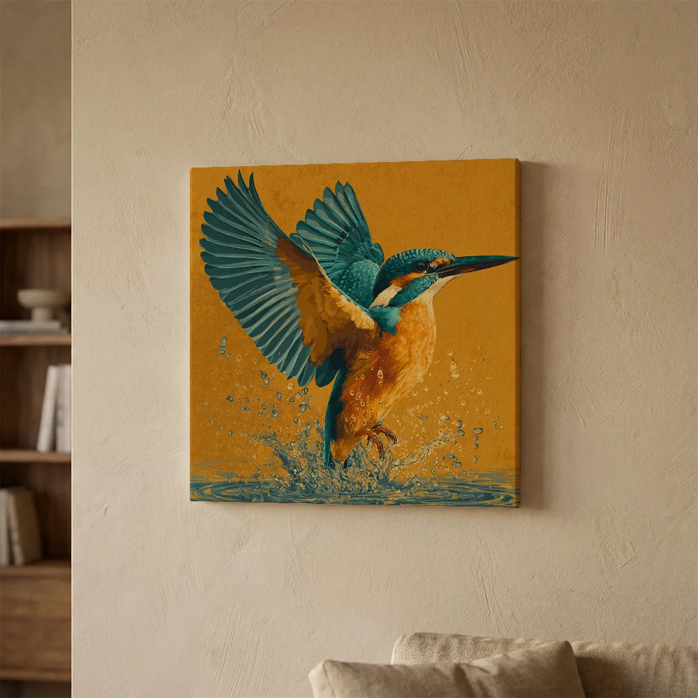 Pintar por números Martín pescador con las alas desplegadas – foto 3