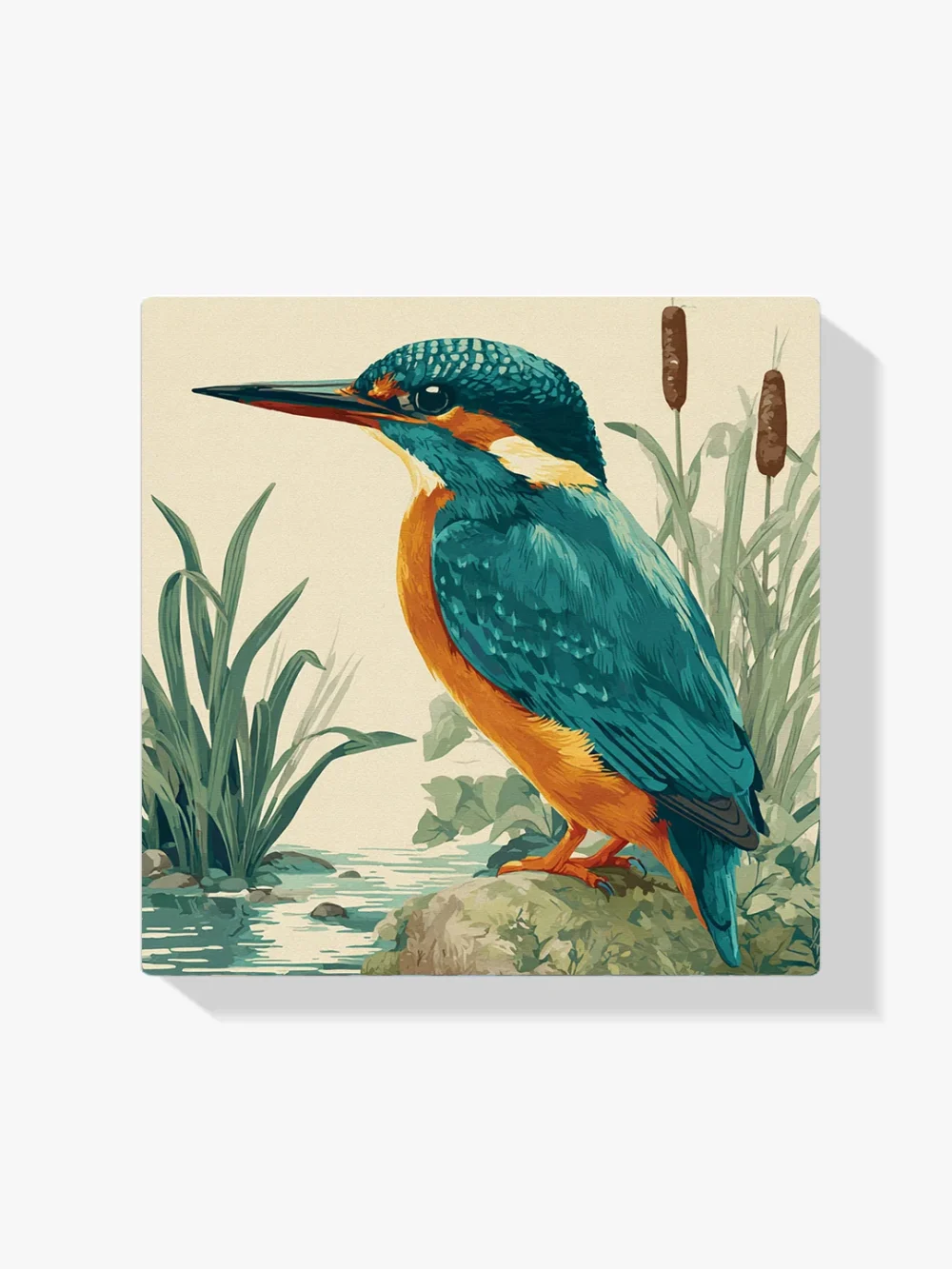 Pintar por números Martín pescador del gabinete de historia natural