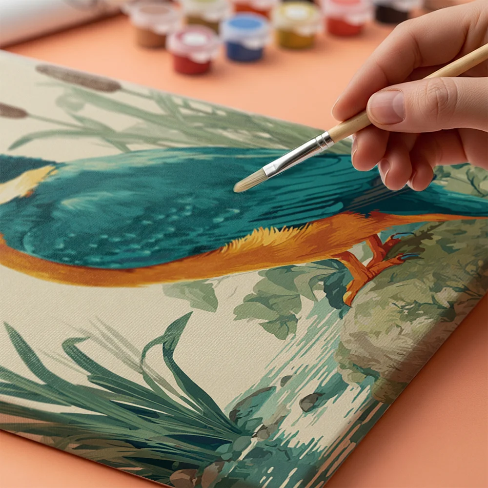 Pintar por números Martín pescador del gabinete de historia natural – foto 4