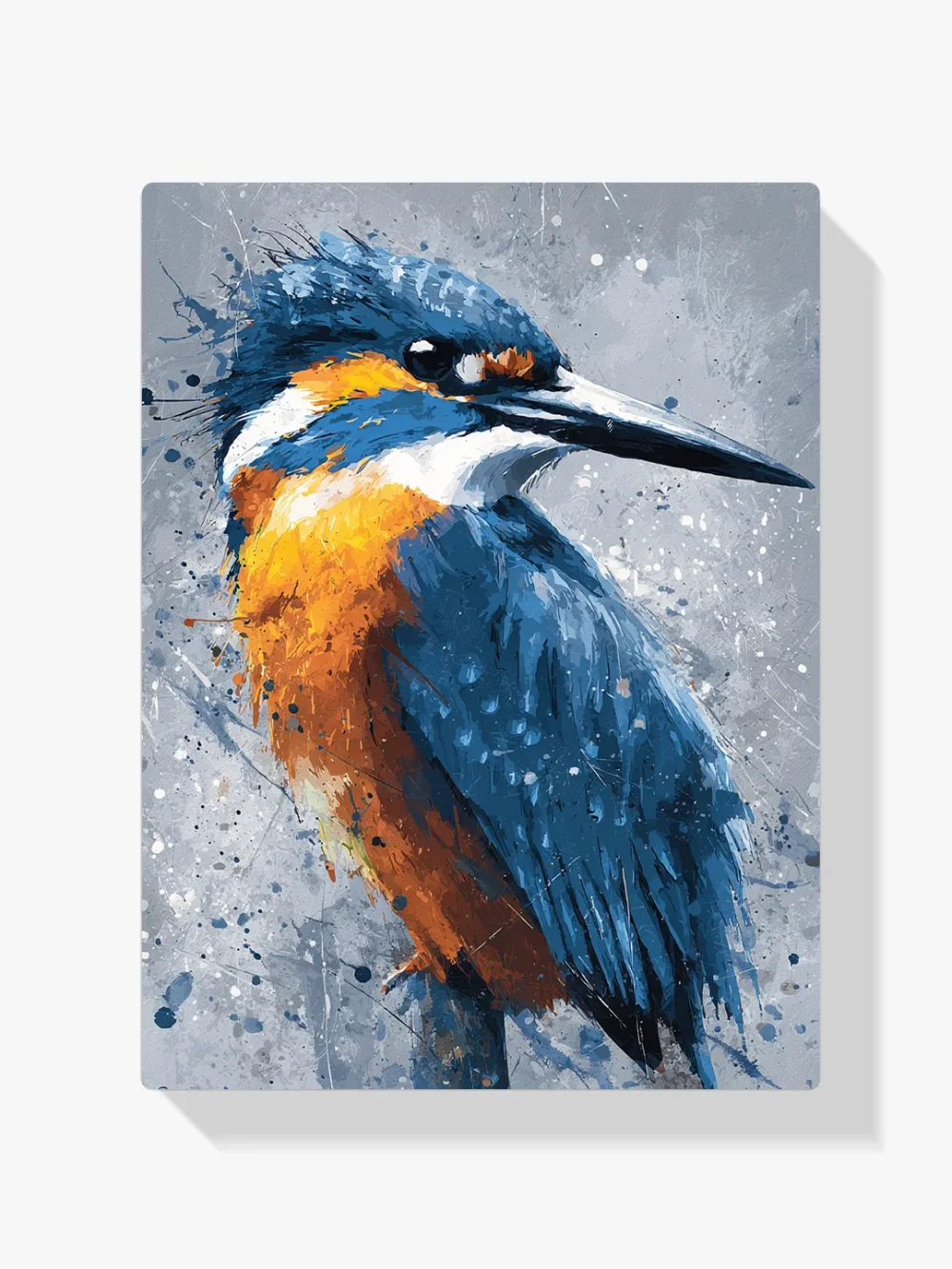 Pintar por números Martín pescador en arte de salpicaduras