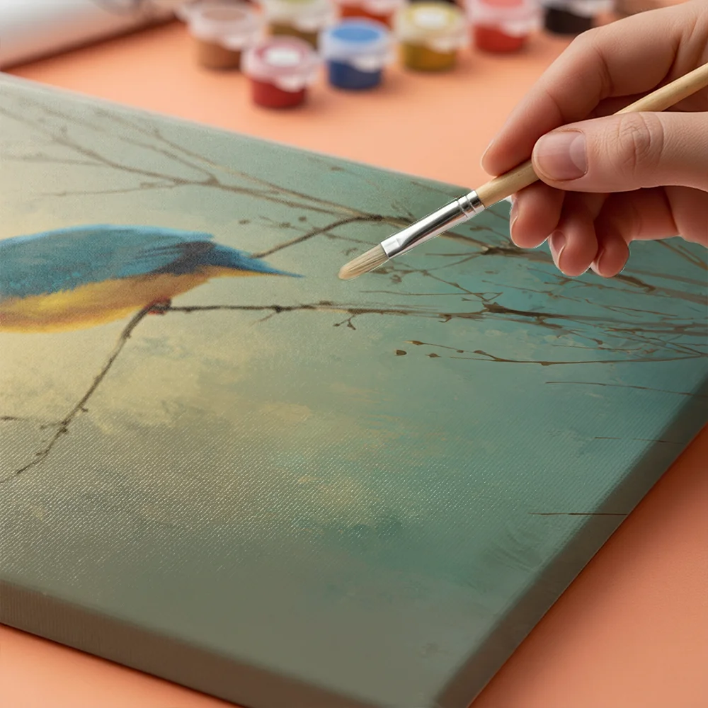 Pintar por números Martín pescador en la niebla – foto 4