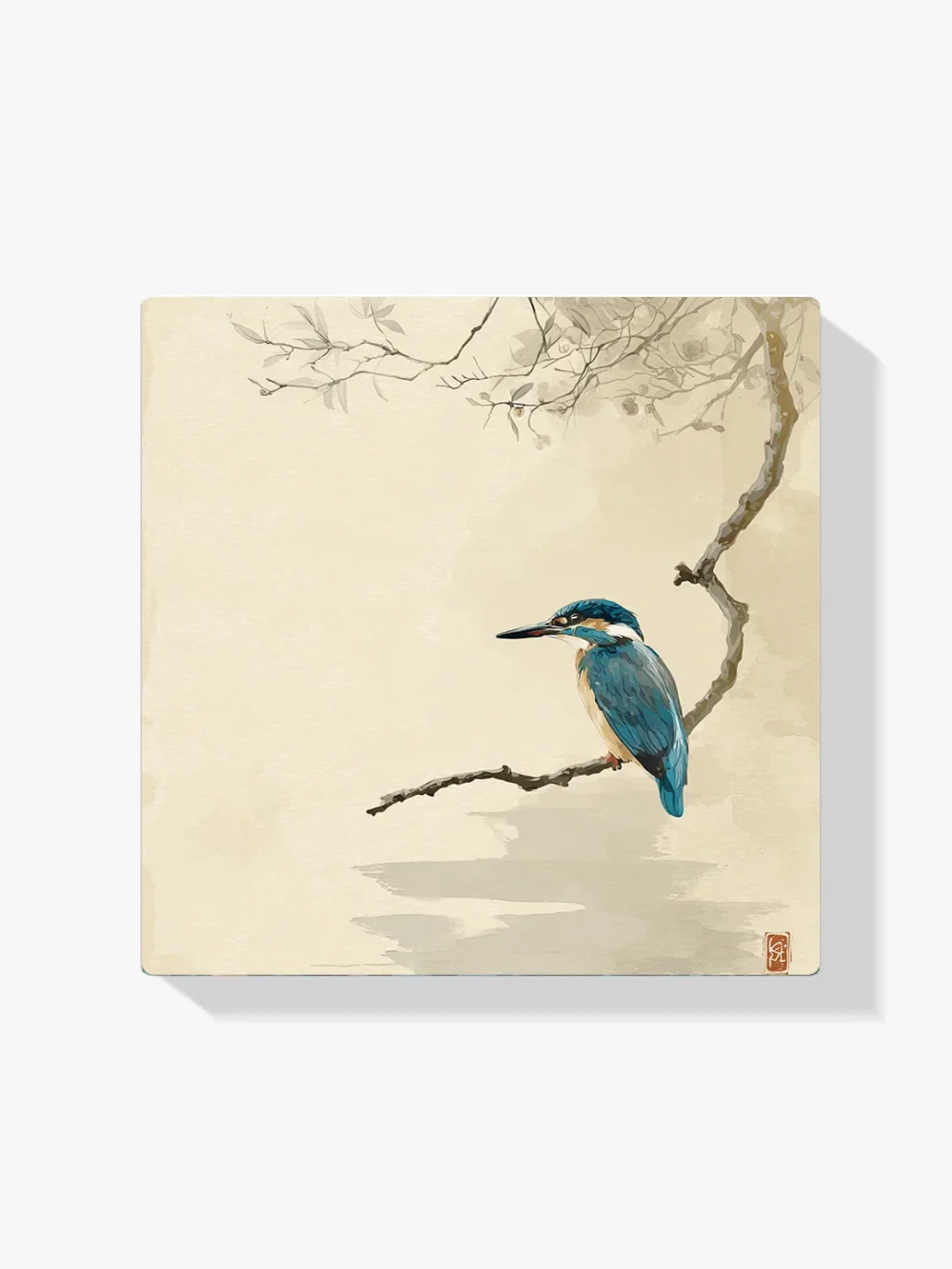 Pintar por números Martín pescador japonés sobre la niebla