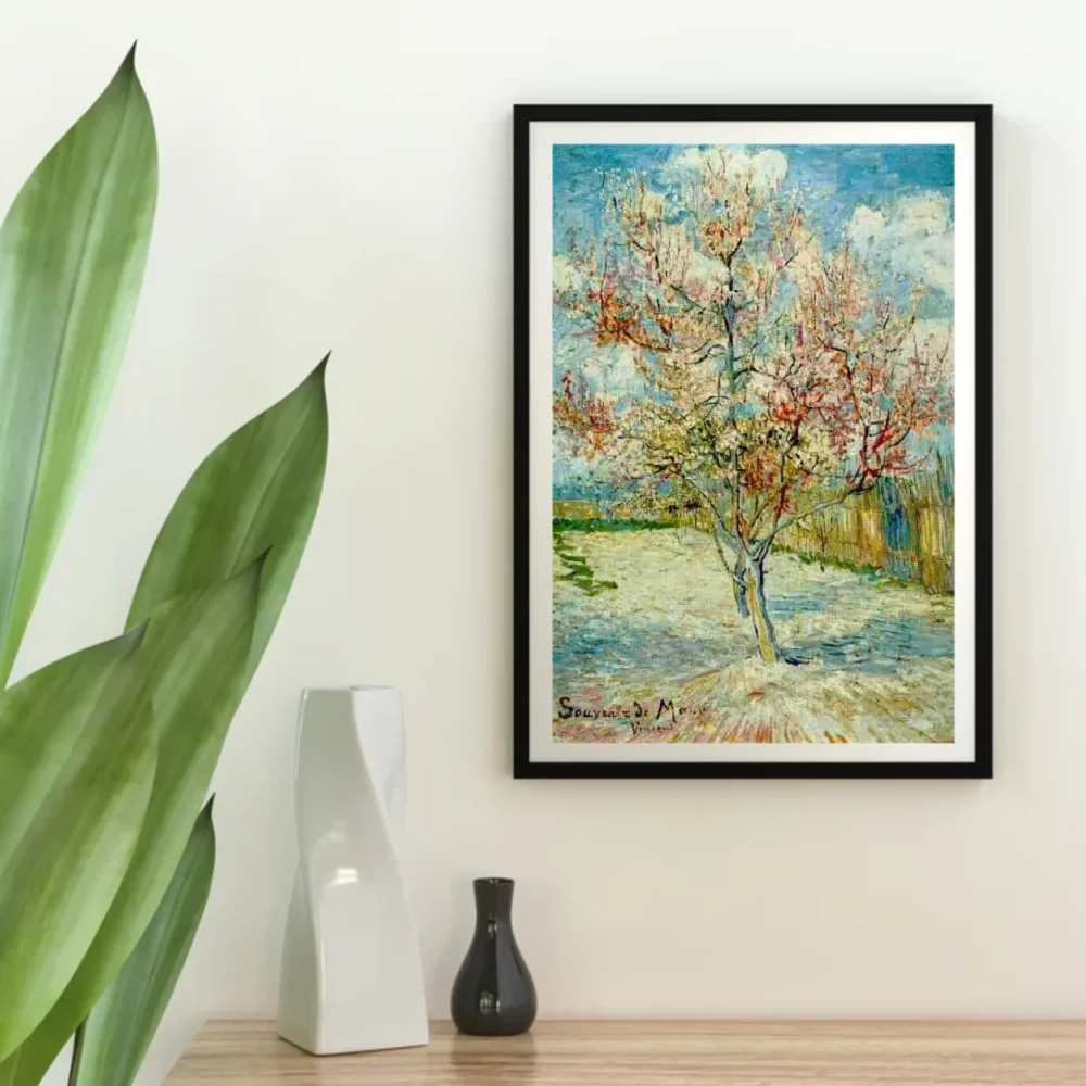 Pintar por números Melocotonero rosa en flor (Recuerdo de Mauve) – foto 4