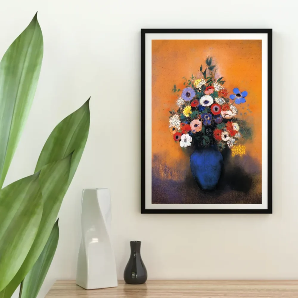 Pintar por números Mimosas, anémonas y hojas en un jarrón azul – foto 4
