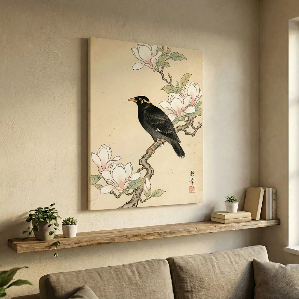 Pintar por números Mirlo junto a la magnolia – foto 3