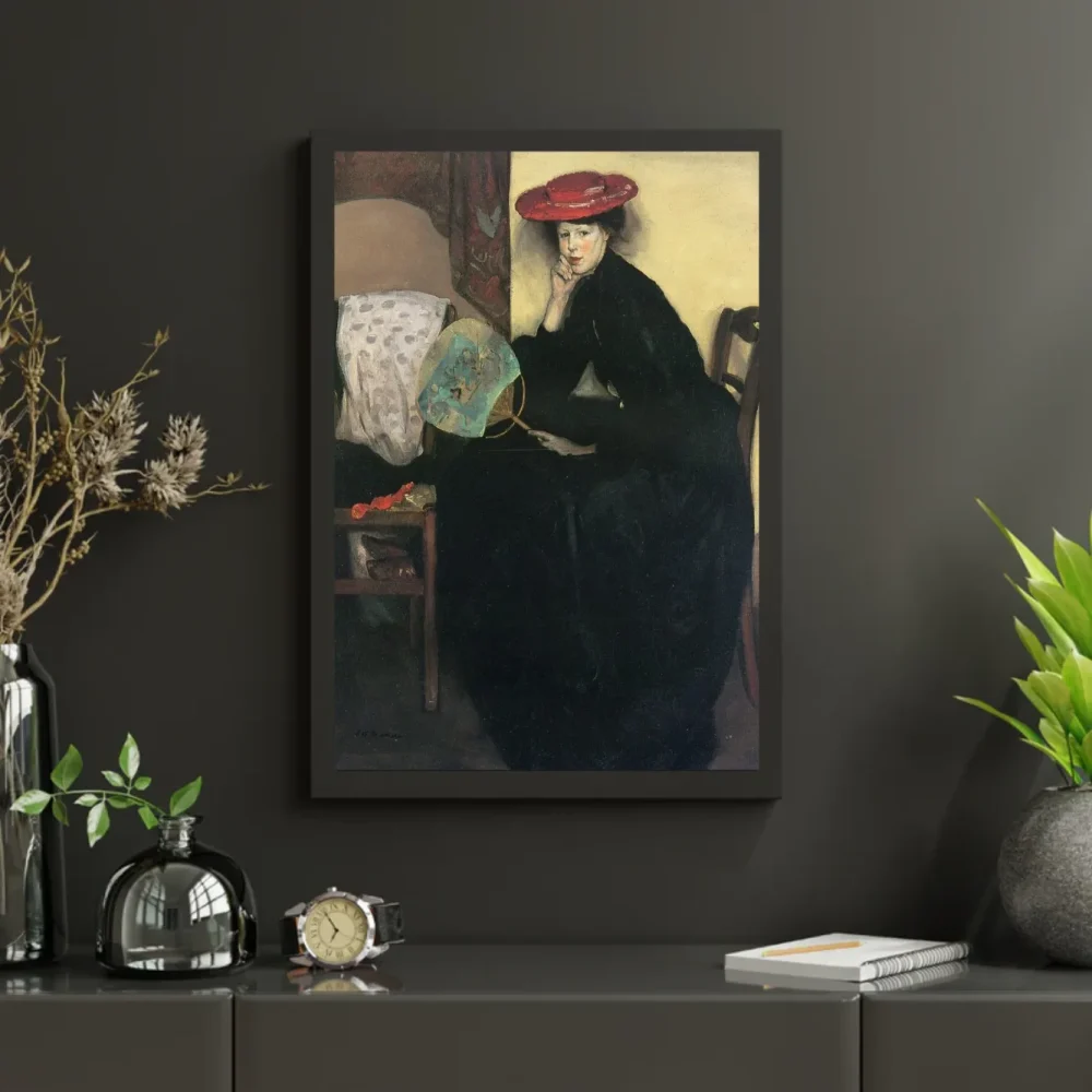 Pintar por números Modelo con abanico japonés – foto 3