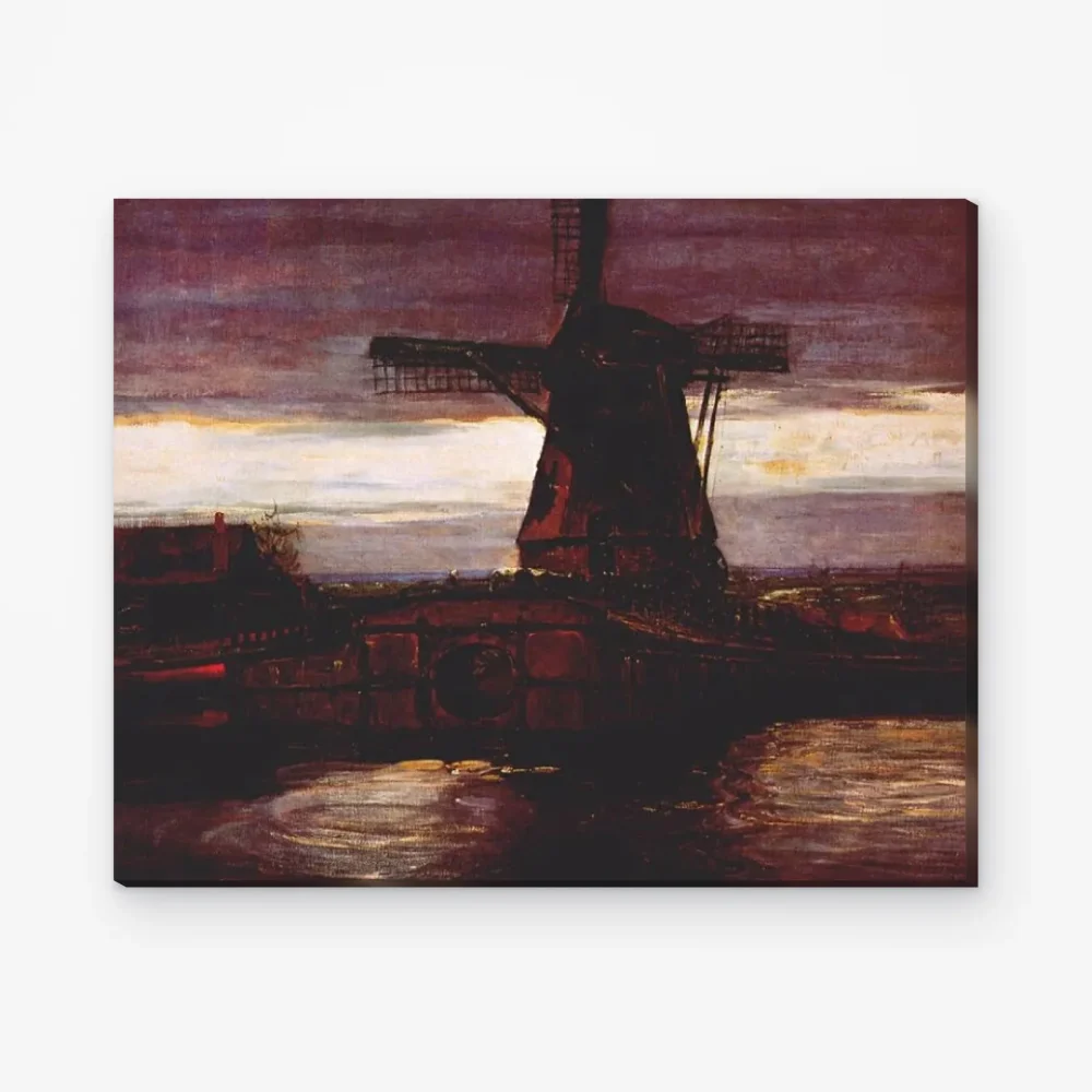 Pintar por Números - Molino Stammer con cielo a rayas