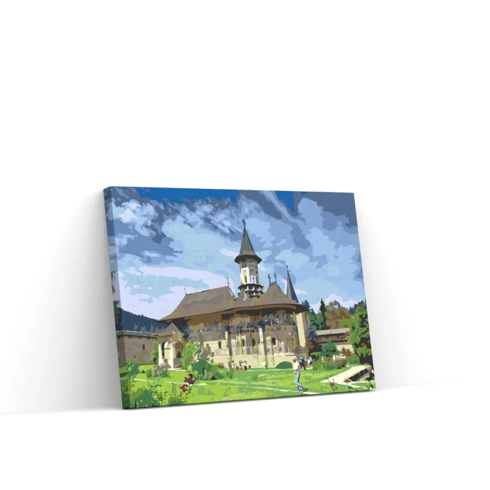Pintar por números Monasterio de Moldovița, Rumanía