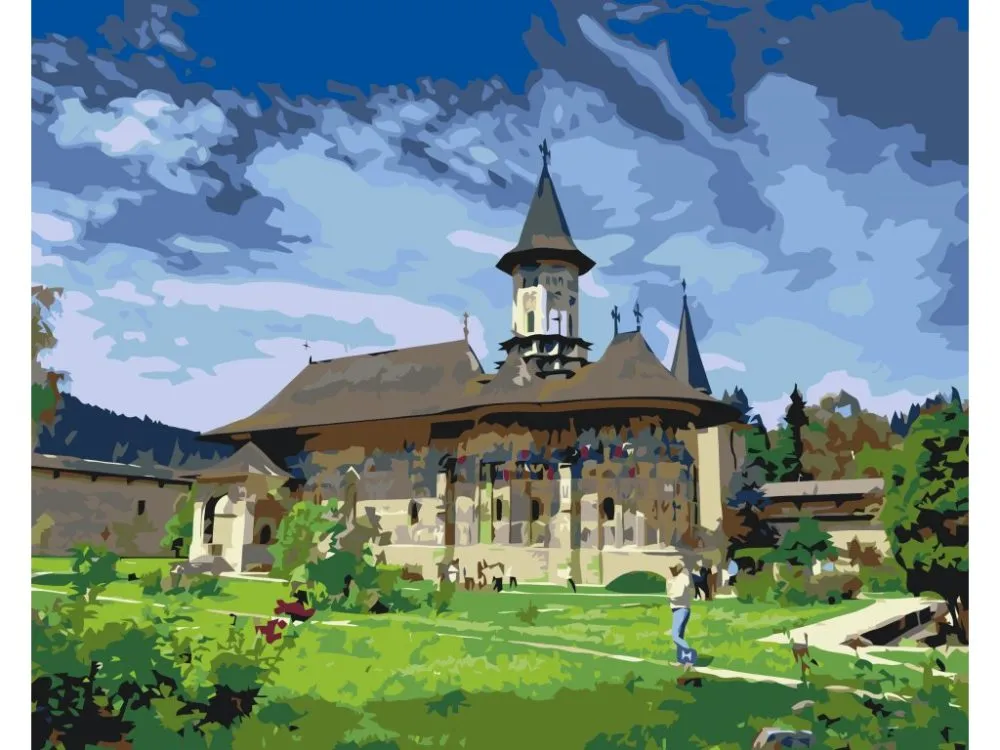 Pintar por números Monasterio de Moldovița, Rumanía – foto 2