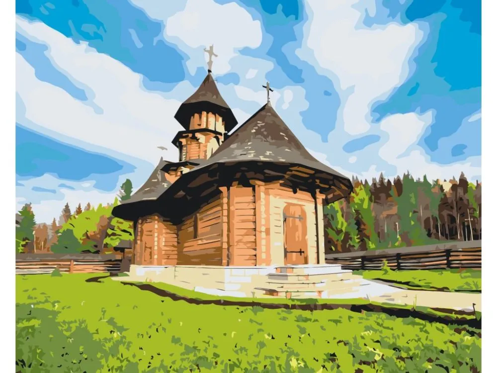 Pintar por números Monasterio de Sihăstria, Rumanía 2 – foto 2